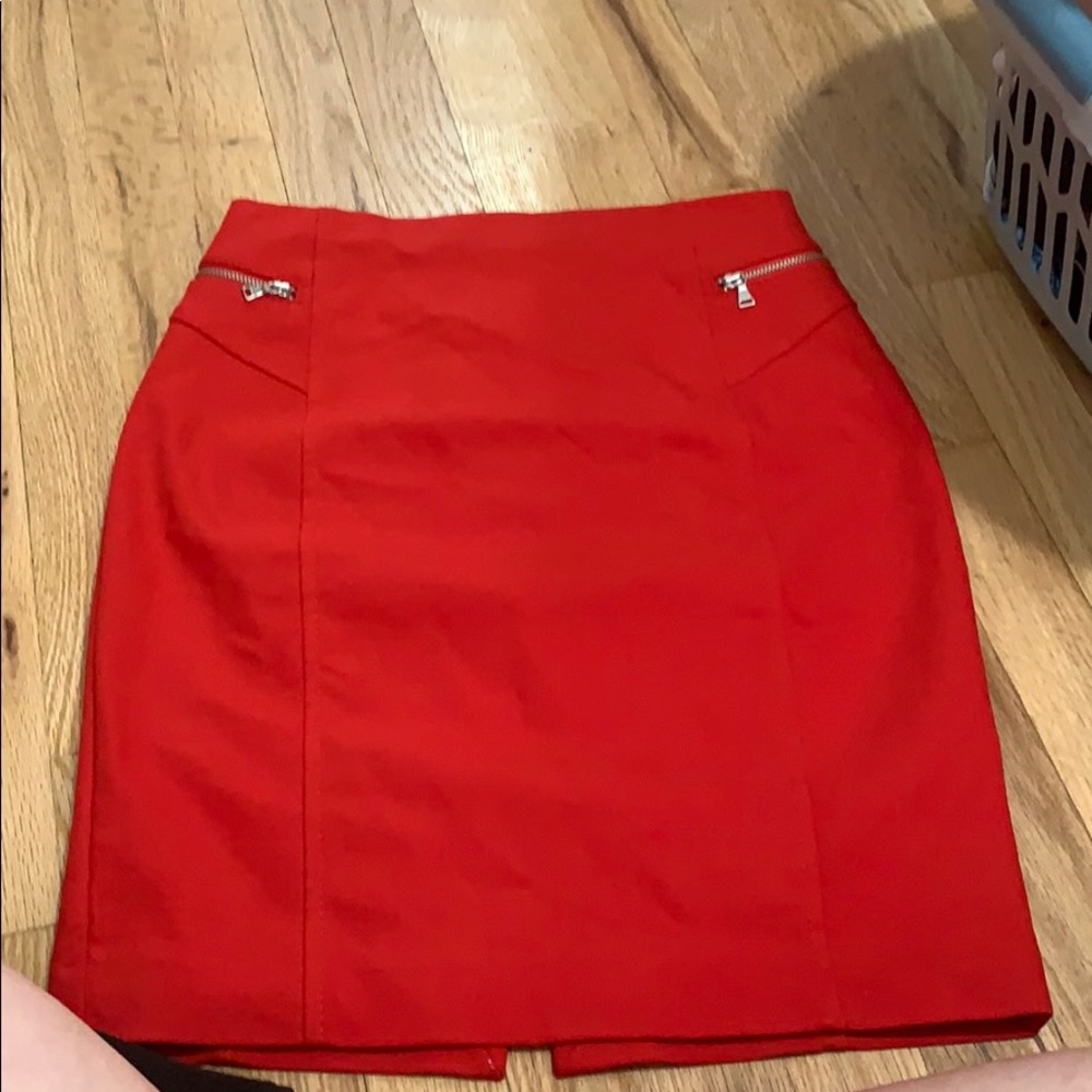 A red skirt